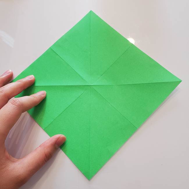 菊の折り紙 1枚で簡単にできる作り方折り方(10)