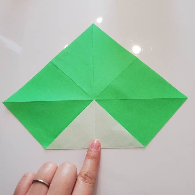 菊の折り紙 1枚で簡単にできる作り方折り方(11)