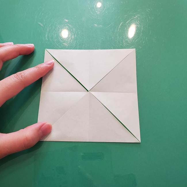 菊の折り紙 1枚で簡単にできる作り方折り方(12)