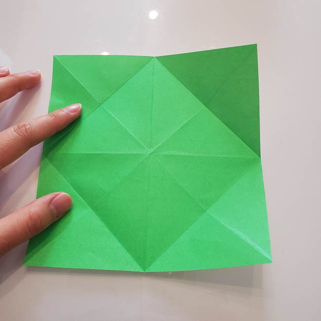 菊の折り紙 1枚で簡単にできる作り方折り方(13)