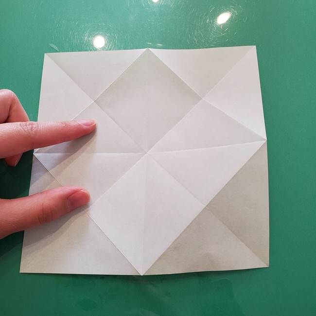 菊の折り紙 1枚で簡単にできる作り方折り方(14)