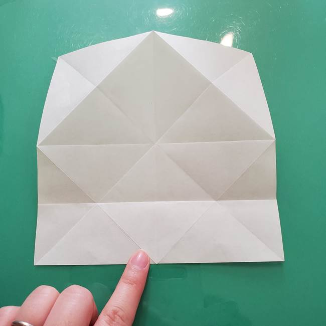 菊の折り紙 1枚で簡単にできる作り方折り方(16)
