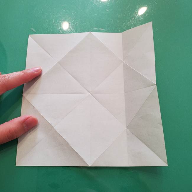 菊の折り紙 1枚で簡単にできる作り方折り方(17)