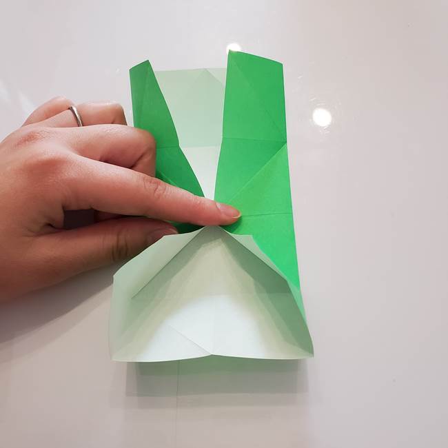 菊の折り紙 1枚で簡単にできる作り方折り方(19)