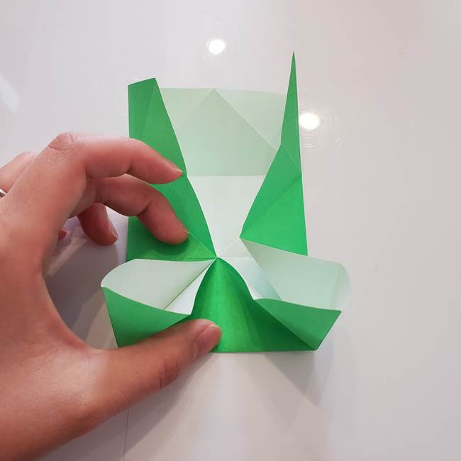 菊の折り紙 1枚で簡単にできる作り方折り方(20)