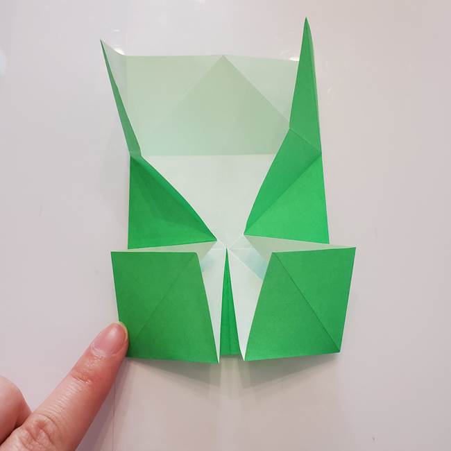 菊の折り紙 1枚で簡単にできる作り方折り方(22)