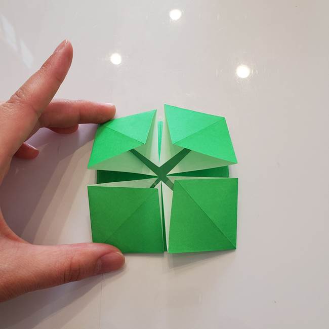 菊の折り紙 1枚で簡単にできる作り方折り方(23)