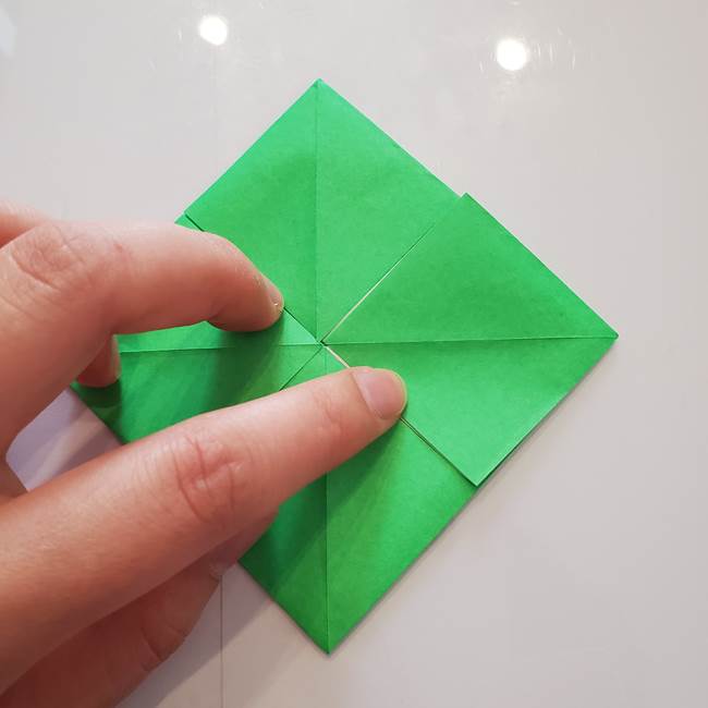 菊の折り紙 1枚で簡単にできる作り方折り方(24)