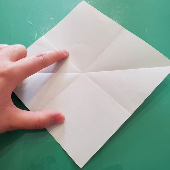 菊の折り紙 1枚で簡単にできる作り方折り方(7)