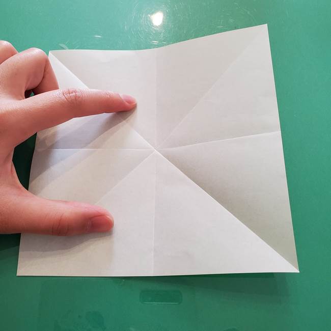 菊の折り紙 1枚で簡単にできる作り方折り方(9)
