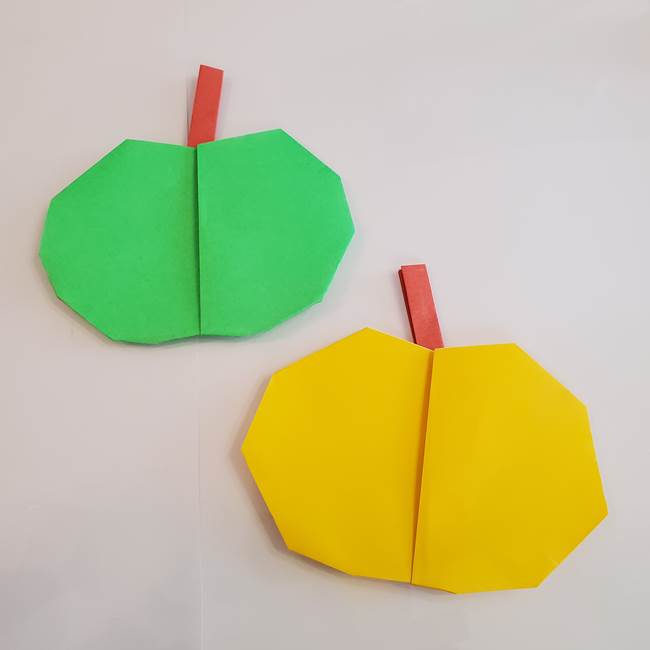 梨の折り紙は簡単な作り方でできる 平面でかわいい秋の果物を子供と手作り 子供と楽しむ折り紙 工作