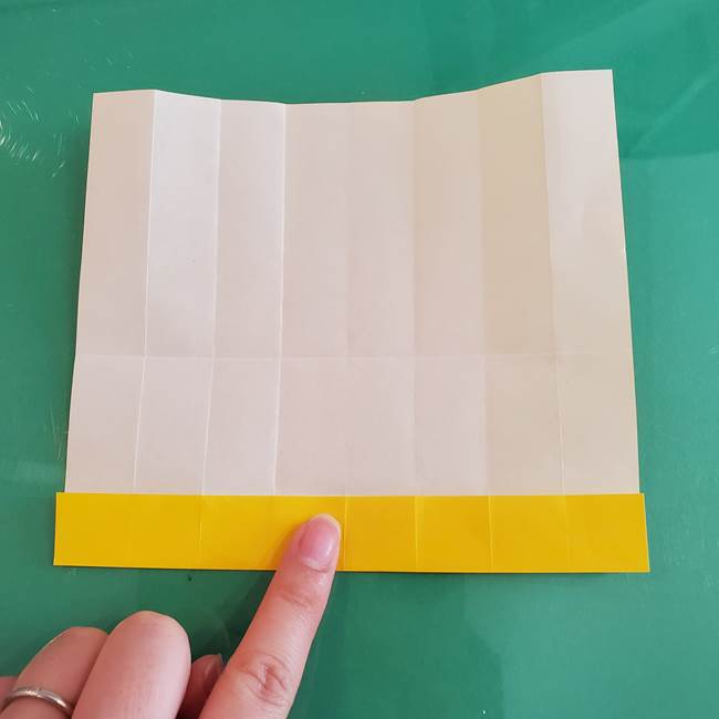 11月の折り紙 きのこの折り方 立体ver.①折り筋(12)
