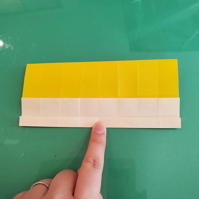 11月の折り紙 きのこの折り方 立体ver.①折り筋(18)