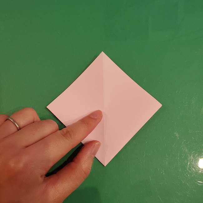 うさぎの折り紙 簡単で幼稚園年長からOK！折り方作り方①顔(10)