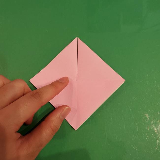 うさぎの折り紙 簡単で幼稚園年長からOK！折り方作り方①顔(11)