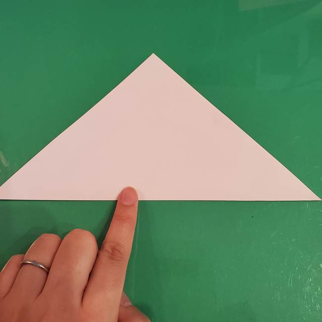 うさぎの折り紙 簡単で幼稚園年長からOK！折り方作り方①顔(3)