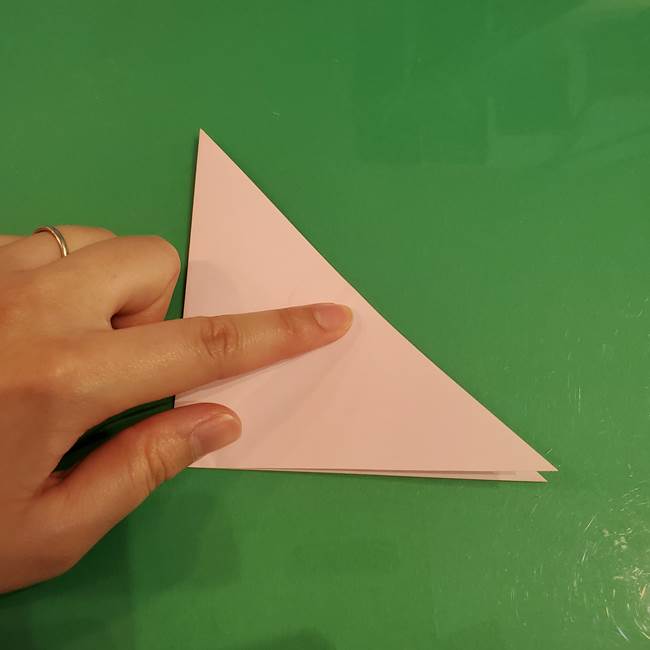 うさぎの折り紙 簡単で幼稚園年長からOK！折り方作り方①顔(4)