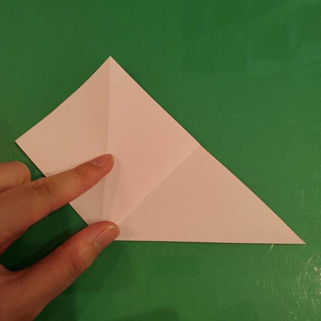 うさぎの折り紙 簡単で幼稚園年長からOK！折り方作り方①顔(6)