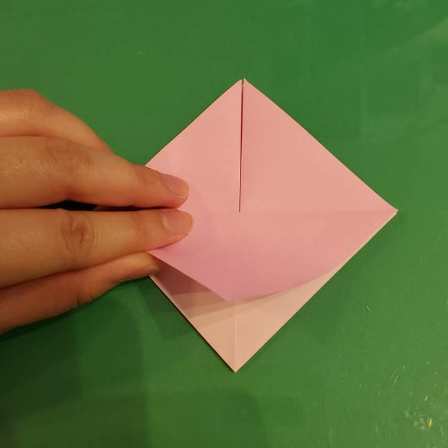うさぎの折り紙 簡単で幼稚園年長からOK！折り方作り方①顔(9)