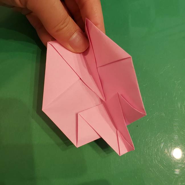 うさぎの折り紙 簡単で幼稚園年長からOK！折り方作り方②からだ(10)