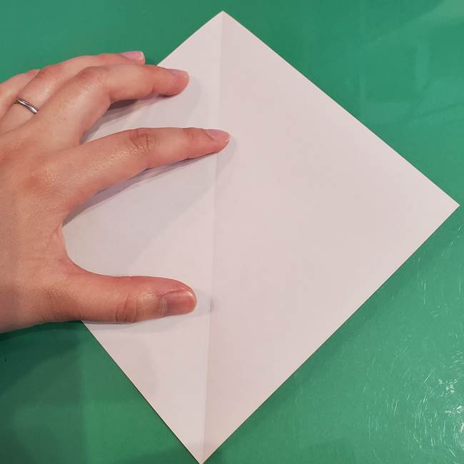 うさぎの折り紙 簡単で幼稚園年長からOK！折り方作り方②からだ(3)