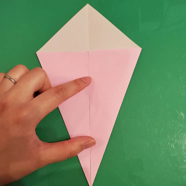 うさぎの折り紙 簡単で幼稚園年長からOK！折り方作り方②からだ(4)