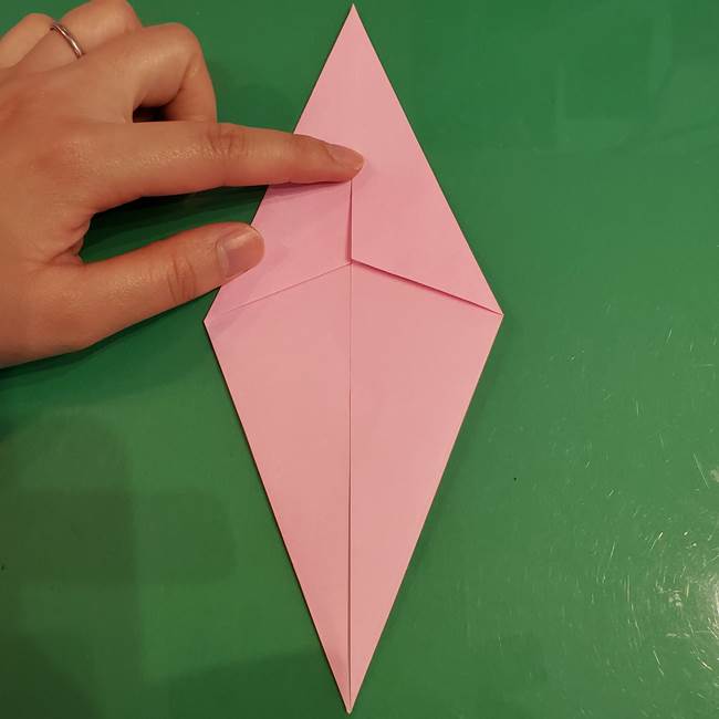 うさぎの折り紙 簡単で幼稚園年長からOK！折り方作り方②からだ(5)