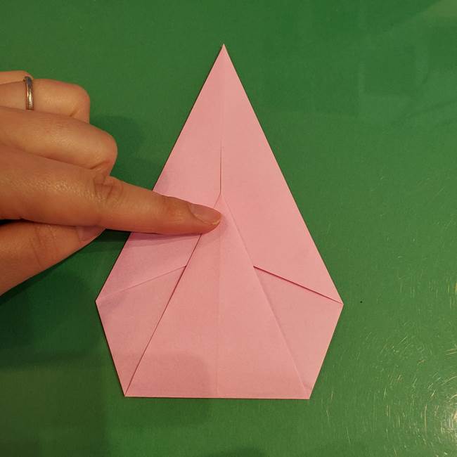 うさぎの折り紙 簡単で幼稚園年長からOK！折り方作り方②からだ(6)