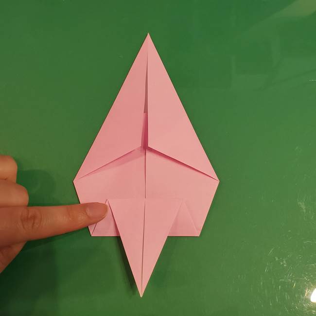 うさぎの折り紙 簡単で幼稚園年長からOK！折り方作り方②からだ(7)