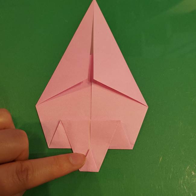 うさぎの折り紙 簡単で幼稚園年長からOK！折り方作り方②からだ(8)