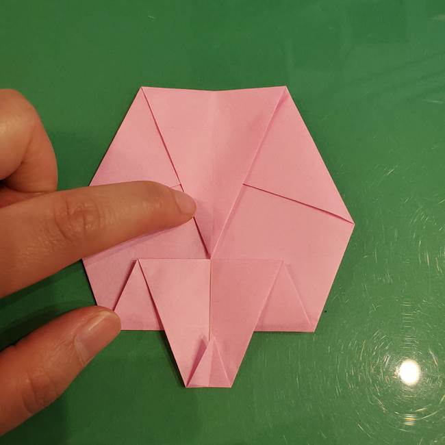 うさぎの折り紙 簡単で幼稚園年長からOK！折り方作り方②からだ(9)