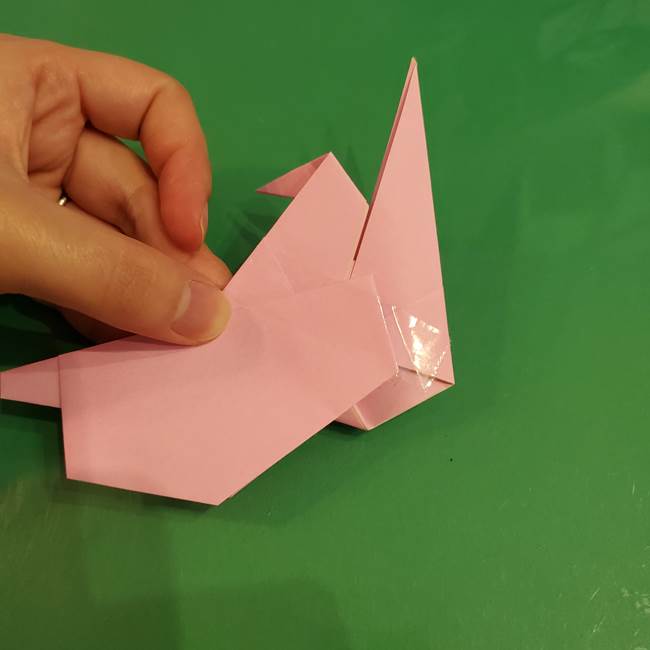 うさぎの折り紙 簡単で幼稚園年長からOK！折り方作り方③完成(3)