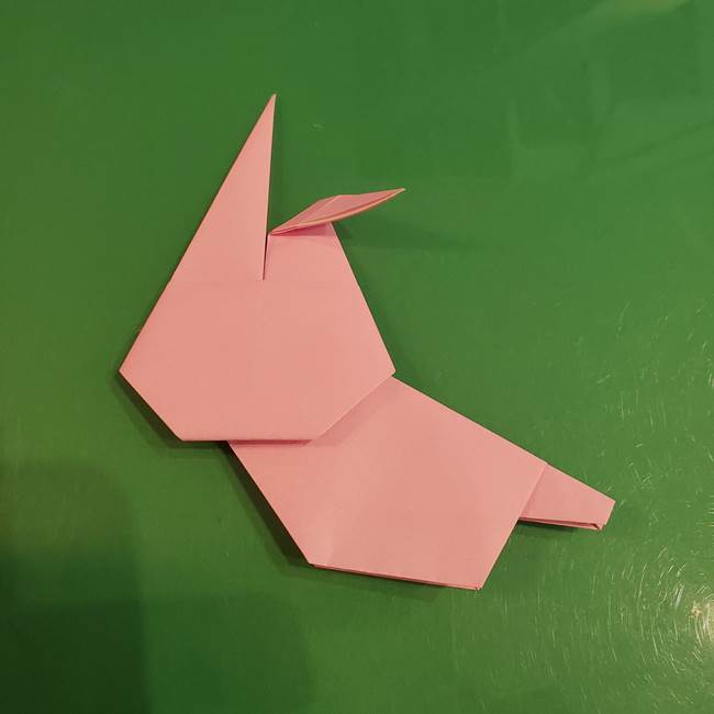 うさぎの折り紙 簡単で幼稚園年長からOK！折り方作り方③完成(4)