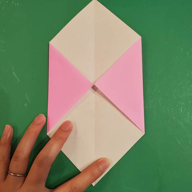 おばけの折り紙 簡単に3歳児も折れる作り方折り方(4)