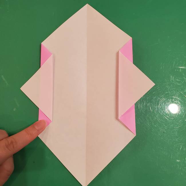 おばけの折り紙 簡単に3歳児も折れる作り方折り方(5)