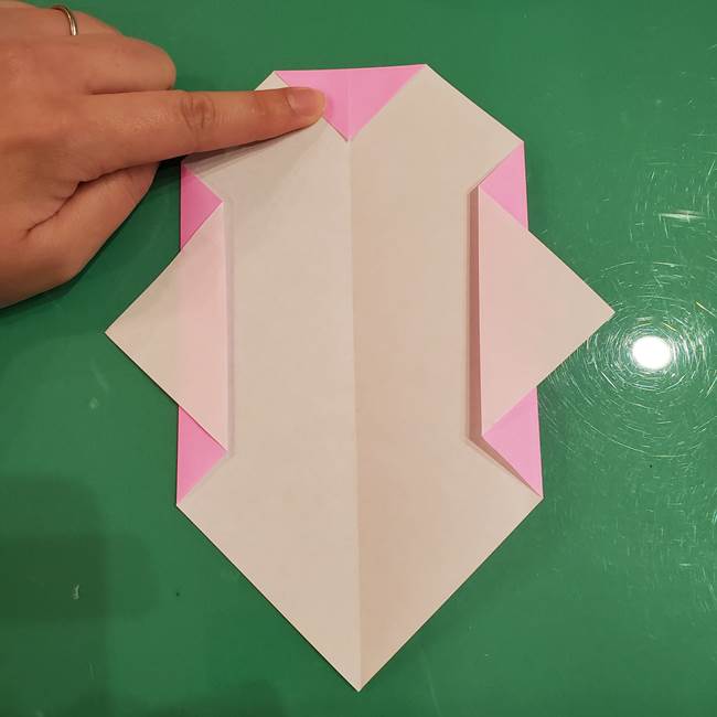 おばけの折り紙 簡単に3歳児も折れる作り方折り方(6)