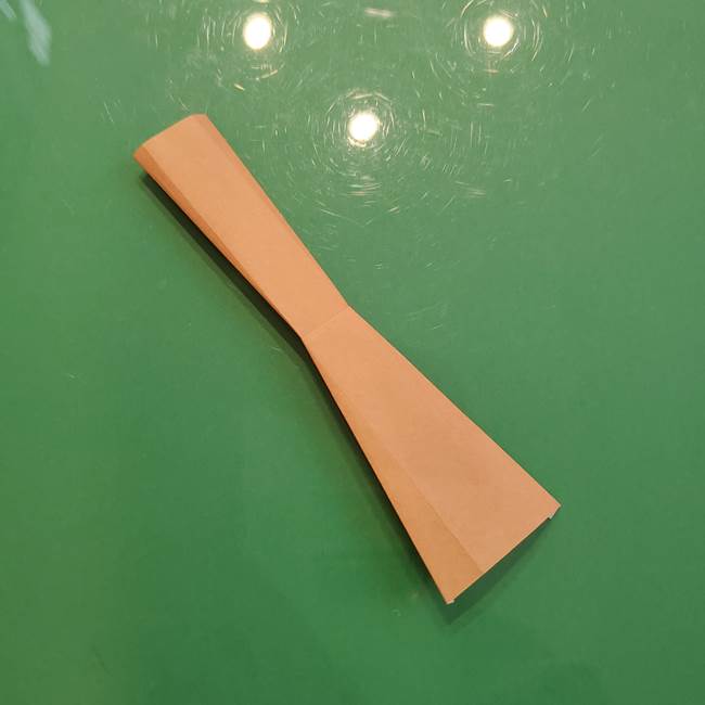お月見の折り紙「うさぎの餅つき」簡単なリースの折り方作り方④杵と臼(3)