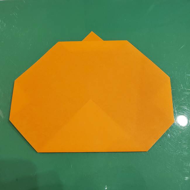 かぼちゃの折り紙 簡単に3歳児も折れる折り方作り方①折り方(6)