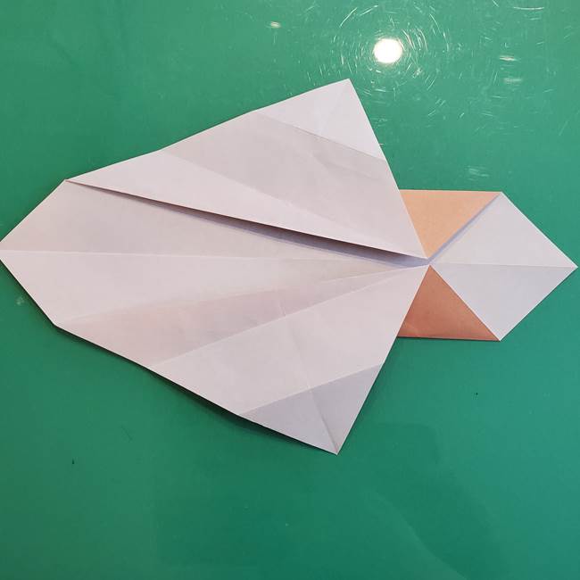 たぬきの折り紙の簡単な折り方作り方(体と顔)①(11)