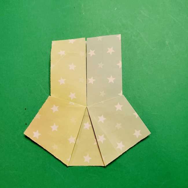 スヌーピーの女の子サリー(全身)の折り紙＊折り方作り方②ワンピース (18)