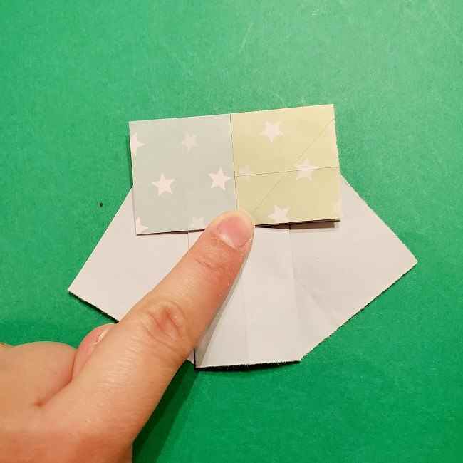 スヌーピーの女の子サリー(全身)の折り紙＊折り方作り方②ワンピース (20)