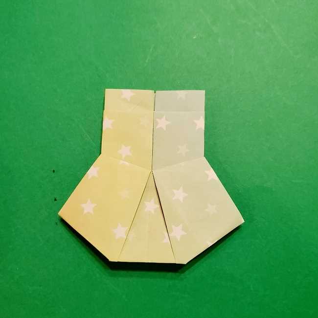 スヌーピーの女の子サリー(全身)の折り紙＊折り方作り方②ワンピース (26)
