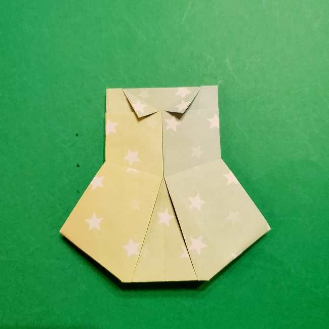 スヌーピーの女の子サリー(全身)の折り紙＊折り方作り方②ワンピース (27)