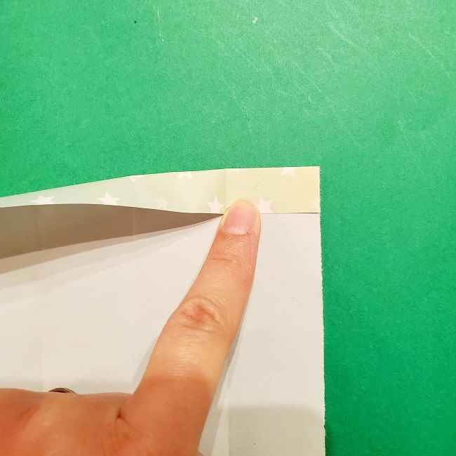 スヌーピーの女の子サリー(全身)の折り紙＊折り方作り方②ワンピース (8)