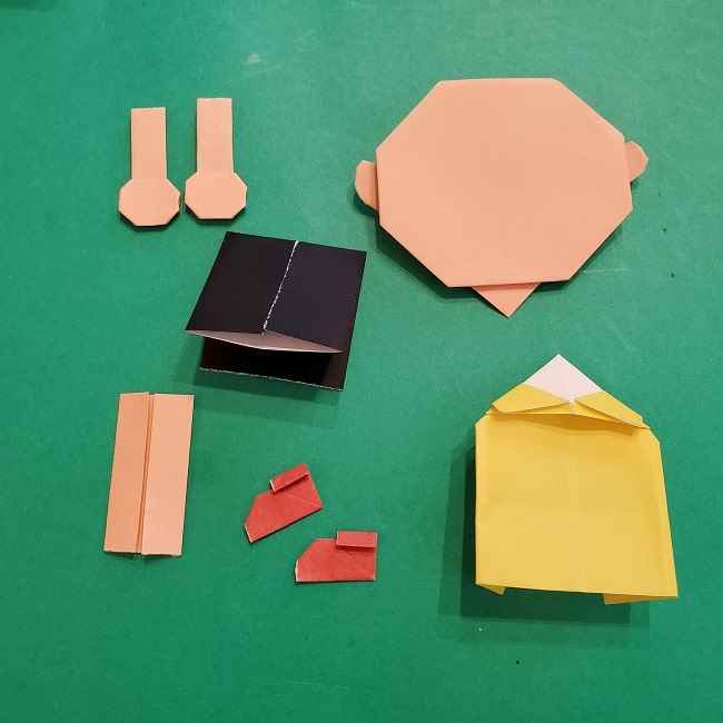 チャーリーブラウンの折り紙☆折り方作り方⑥完成 (1)