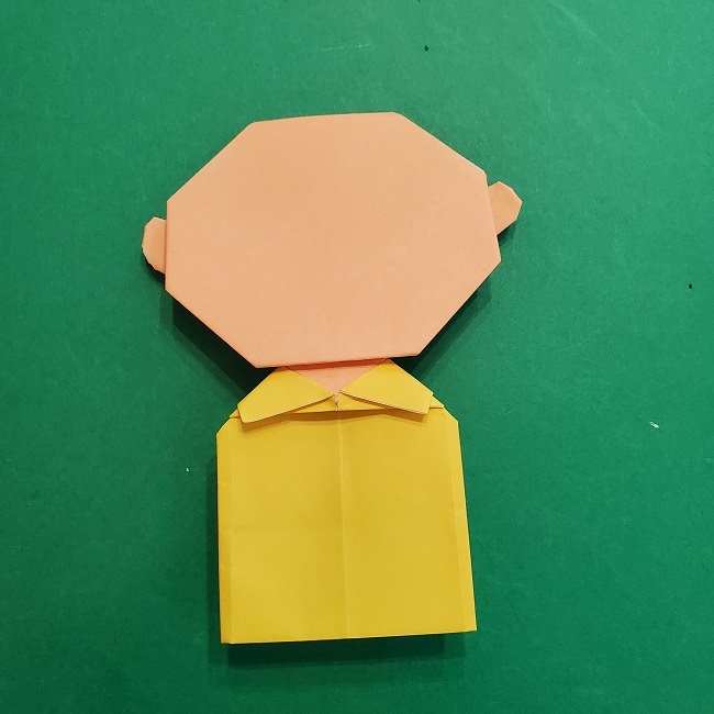 チャーリーブラウンの折り紙☆折り方作り方⑥完成 (2)