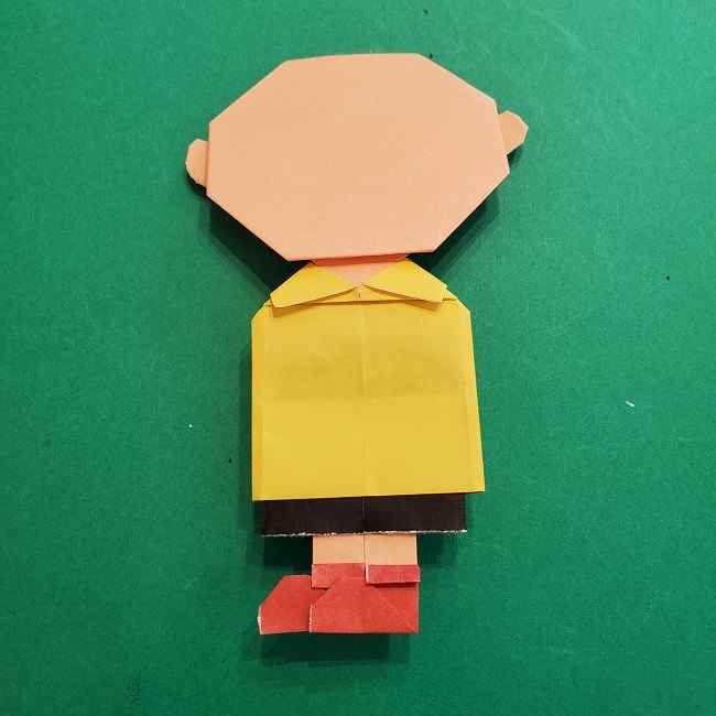 チャーリーブラウンの折り紙☆折り方作り方⑥完成 (5)