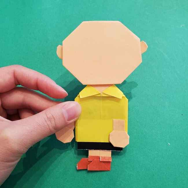 チャーリーブラウンの折り紙☆折り方作り方⑥完成 (6)