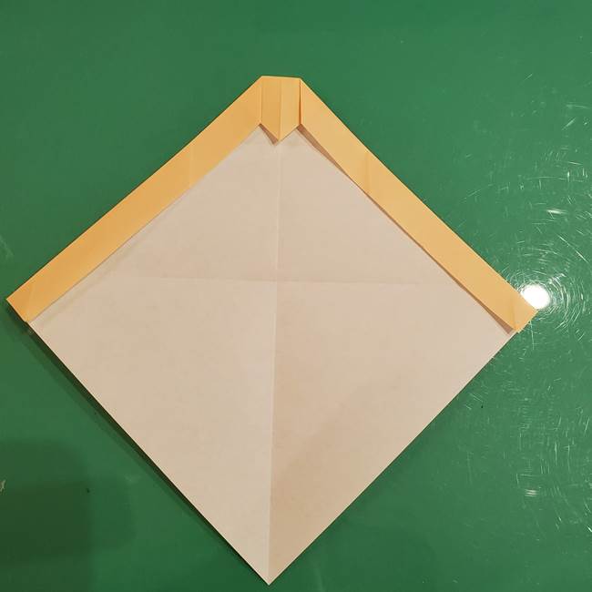 フクロウの折り紙★幼稚園児にも簡単な折り方作り方①折り方(10)
