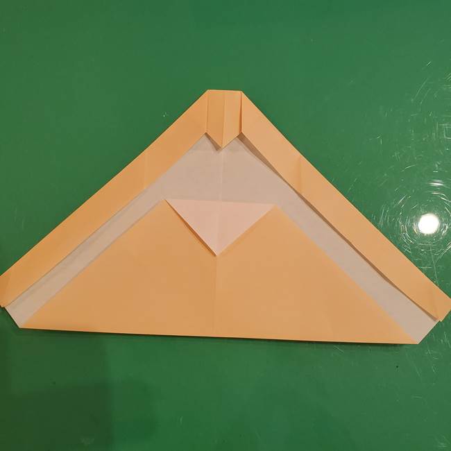 フクロウの折り紙★幼稚園児にも簡単な折り方作り方①折り方(12)